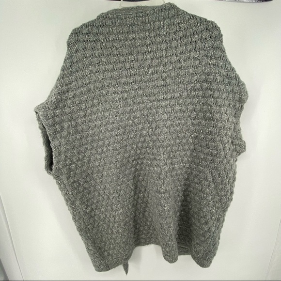 Anthropologie Seen Worn Kept Sz XS Grey Alpaca Chunky Vest Sweater - Picture 4 of 7